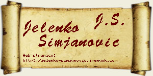 Jelenko Simjanović vizit kartica